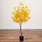 4ft. Pre-Lit Yellow Autumn Maple Artificial Fall Tree with 150 Warm White LED Lights